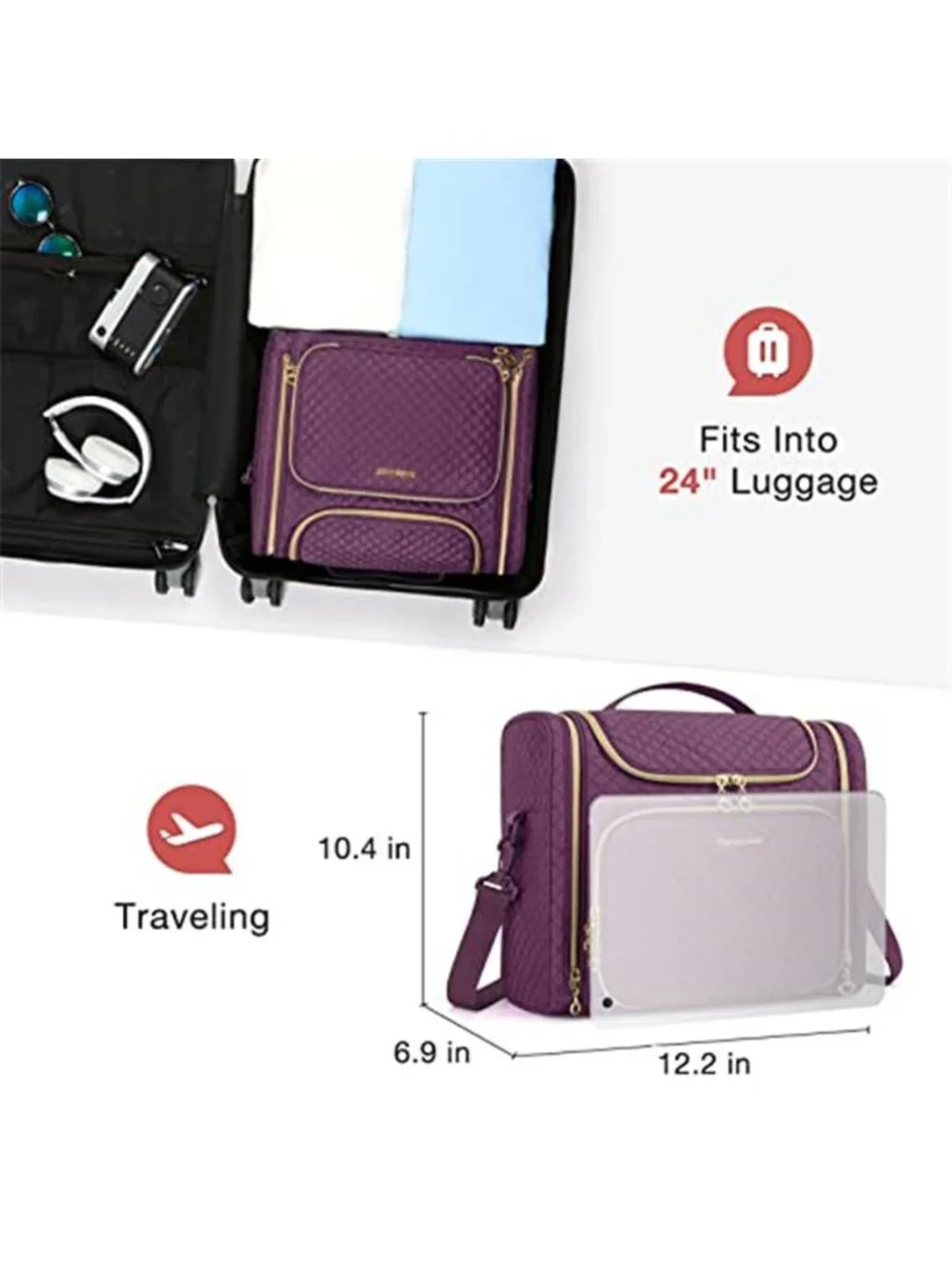 Large Hanging Toiletry Bag Travel Makeup Organizer Waterproof Cosmetic Case